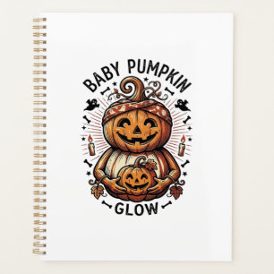 Schwangerschaft Kürbis-Shirt Vintage Halloween Bau Planer