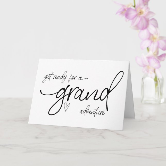 Schwangerschaft Neue Kinderoffenbarung für Familie Karte (Orchidee)