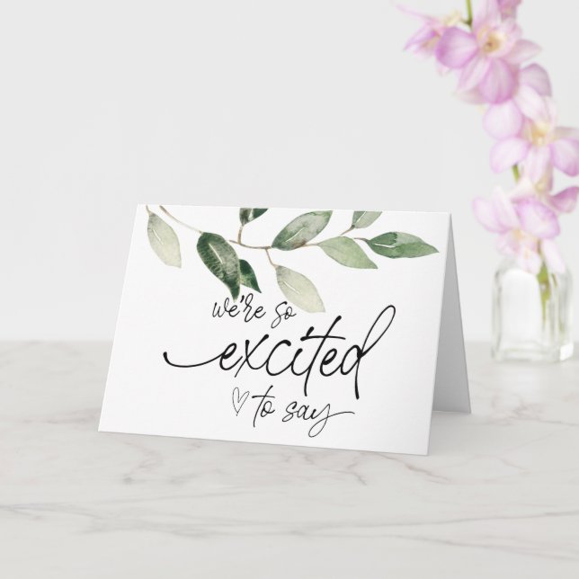 Schwangerschaft Neue Kinderoffenbarung für Familie Karte (Orchidee)