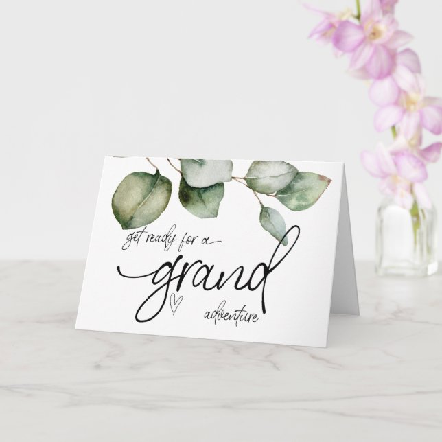 Schwangerschaft Neue Kinderoffenbarung für Familie Karte (Orchidee)