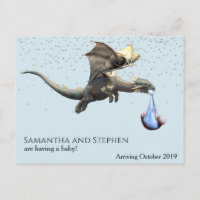 Schwangerschaft New Baby Ankunft Dragon Storch