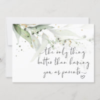 Schwangerschaft offenbart Großeltern Wir haben ein