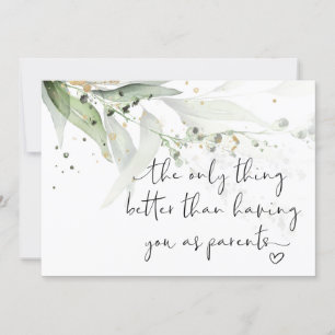 Schwangerschaft offenbart Großeltern Wir haben ein Karte