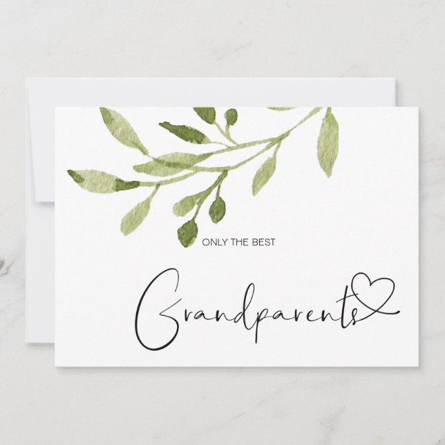 Schwangerschaft Offenbarung Große Großeltern Niedl Karte (Vorderseite)