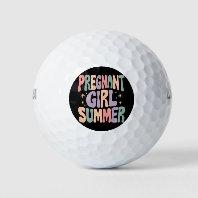Schwangerschaft Reveal Schwangere Mädchen Sommer B Golfball (Vorderseite)