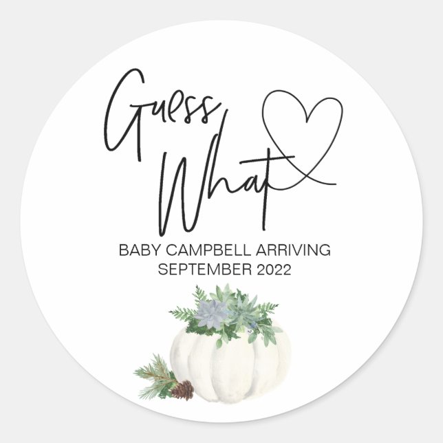 Schwangerschaft Reveure Ratschläge, was Baby Ernte Runder Aufkleber (Vorderseite)