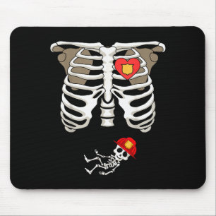 Schwangerschaft Skelett Rippe Lustiges Feuerwehrma Mousepad