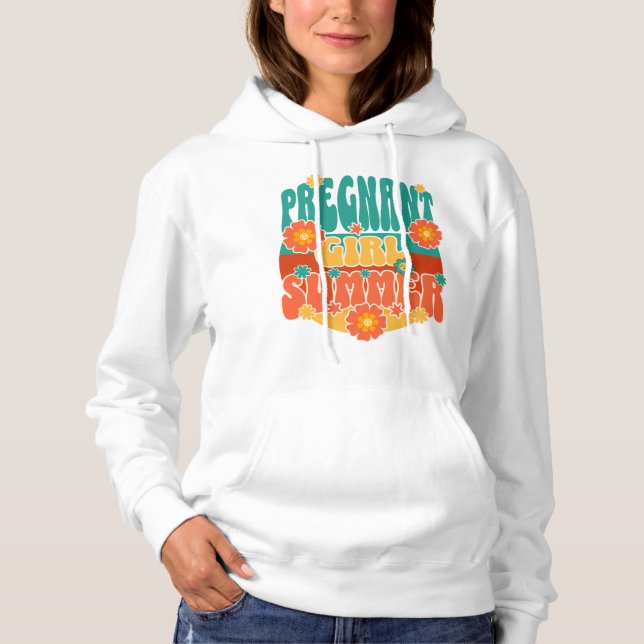 Schwangerschaft SommerSchwangerschaft Mutterschaft Hoodie (Vorderseite)