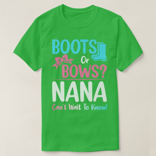 Schwangerschaft und Announc bei Stiefeln oder Boge T-Shirt (Design vorne)