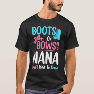 Schwangerschaft und Announc bei Stiefeln oder Säug T-Shirt