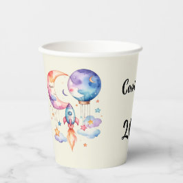 Schwangerschaft verkünden Aquarell Heißluftballon Pappbecher