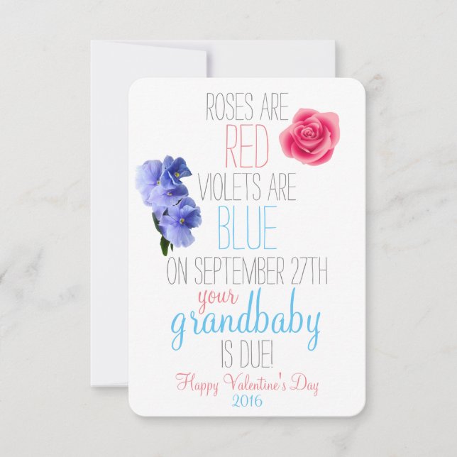 Schwangerschafts-Mitteilung Einladung (Vorderseite)