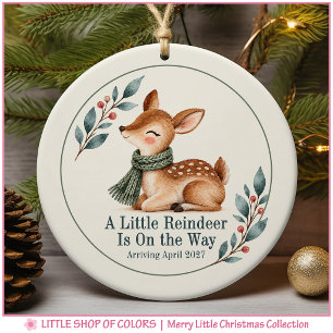 Schwangerschaftsankündigung Baby auf dem Weg Foto Keramik Ornament