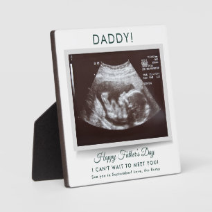 Schwangerschaftsankündigung Baby-Scan Vatertag Fotoplatte