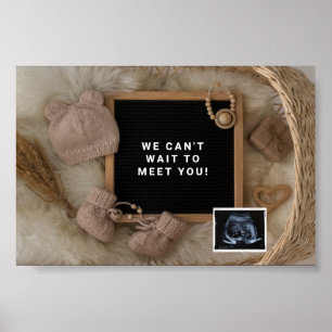 Schwangerschaftsankündigung Baby Willkommenskarte, Poster