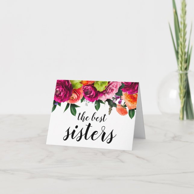 Schwangerschaftsankündigung bei Schwester mit Blum Karte (Vorderseite)