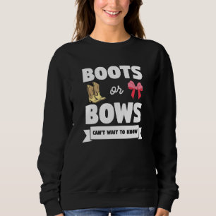 Schwangerschaftsankündigung bei Stiefeln oder Boge Sweatshirt