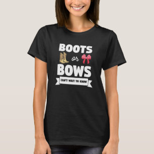 Schwangerschaftsankündigung bei Stiefeln oder Boge T-Shirt