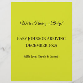 Schwangerschaftsankündigung! Briefbogen