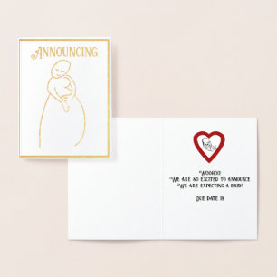 Schwangerschaftsankündigung Folienkarte