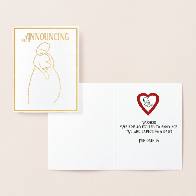 Schwangerschaftsankündigung Folienkarte (Anzeige)