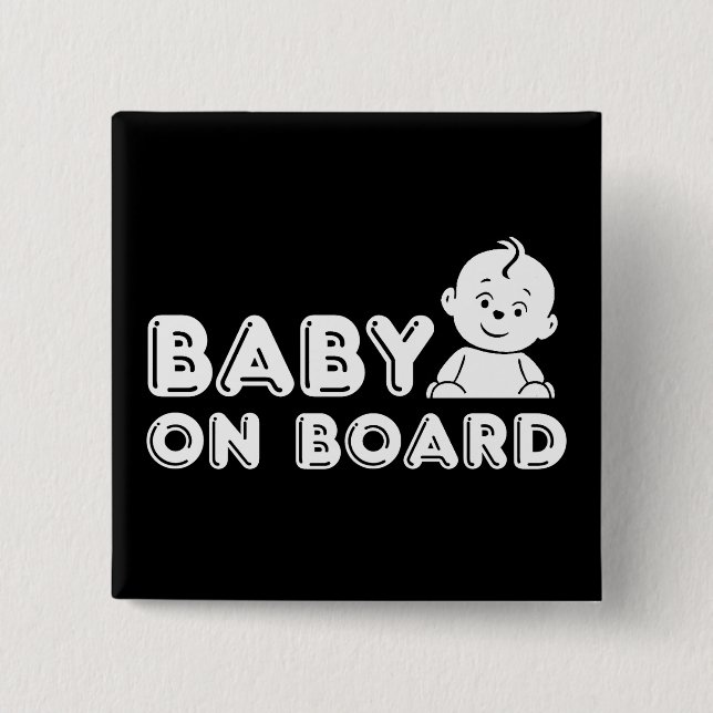 Schwangerschaftsankündigung für Baby an Bord Button (Vorderseite)