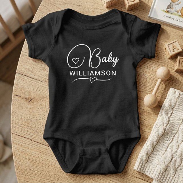 Schwangerschaftsankündigung Geschenk - Personalisi Baby Strampler (Personalised Last Name Due Date Babygrow | Baby Pregnancy Announcement – Uk
)