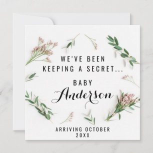 Schwangerschaftsankündigung - Grüne Dankeskarte