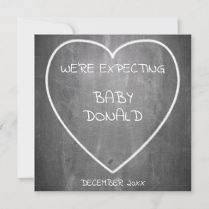 Schwangerschaftsankündigung im Chalkboard-Stil