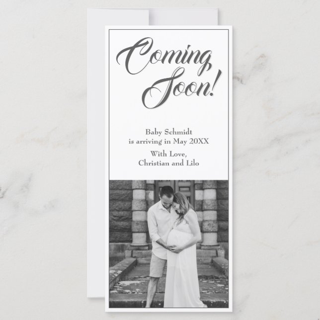 Schwangerschaftsankündigung im klassischen Stil (Vorderseite)