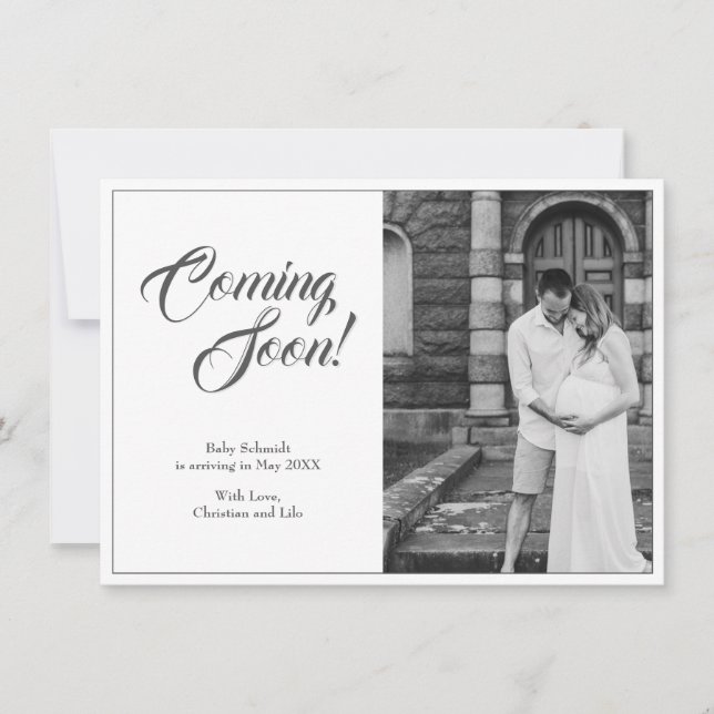 Schwangerschaftsankündigung im klassischen Stil (Vorderseite)