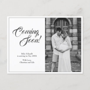 Schwangerschaftsankündigung im klassischen Stil Feiertagspostkarte