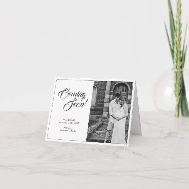 Schwangerschaftsankündigung im klassischen Stil Karte (Vorderseite)