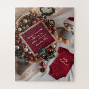 Schwangerschaftsankündigung im Weihnachtsstil Puzzle