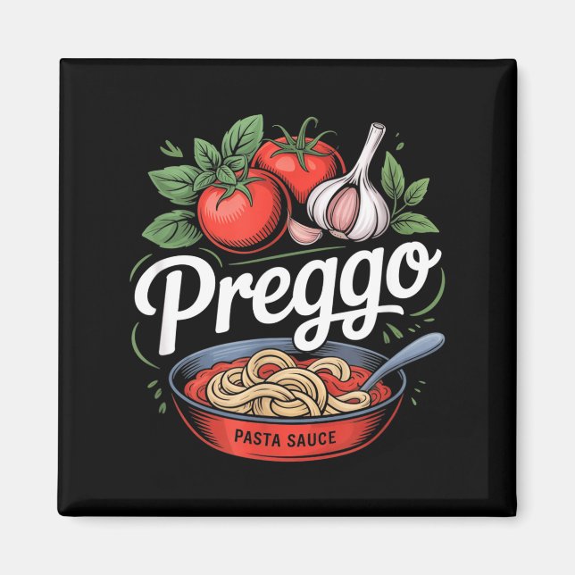 Schwangerschaftsankündigung Prego Pasta Sauce Lust Magnet (Vorne)