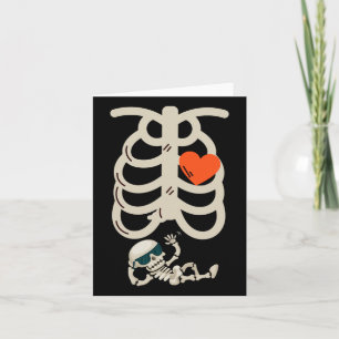 Schwangerschaftsankündigung Röntgen-Halloween Karte