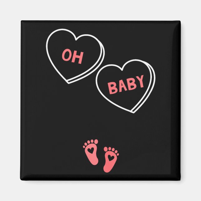 Schwangerschaftsankündigung-Shirt für Frauen zum V Magnet (Vorne)