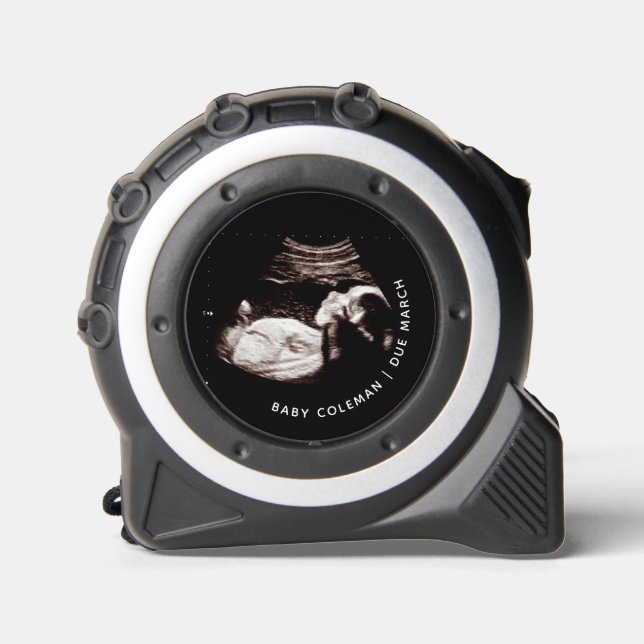 Schwangerschaftsankündigung Sonogramm Maßband (Vorderseite)