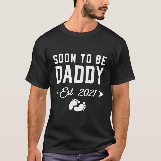 Schwangerschaftsankündigung Vater bald zu Daddy Es T-Shirt (Vorderseite)
