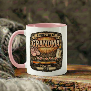 Schwangerschaftsankündigungsgeschenk für Oma Zweifarbige Tasse