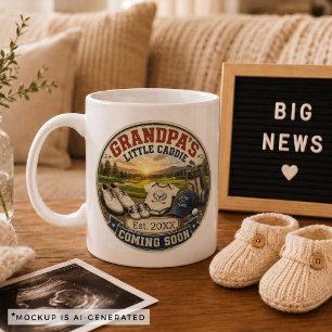 Schwangerschaftsankündigungsgeschenk für Opa Golf Kaffeetasse