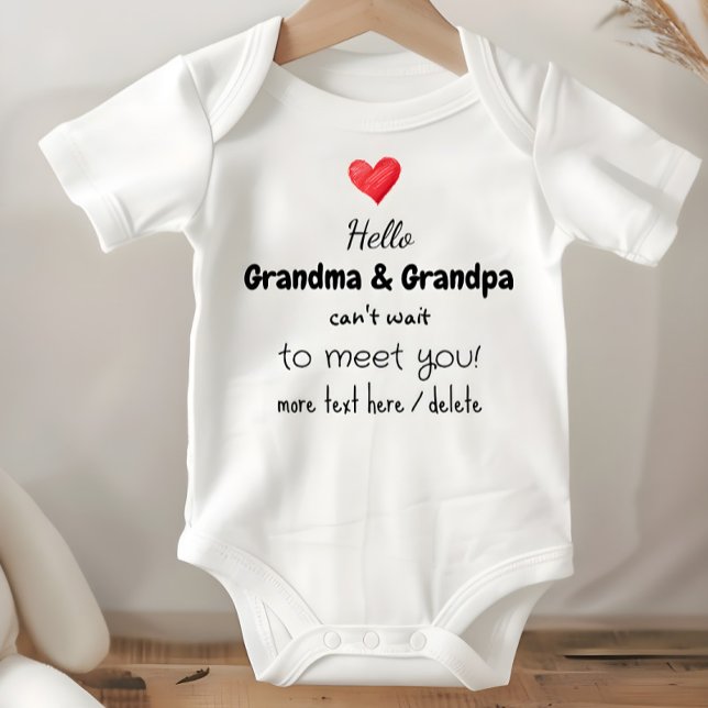 Schwangerschaftsankündigungsidee, zukünftige Große Baby Strampler (Grandbaby Announcement Bodysuit: going to be Grandma & Grandpa)