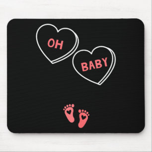 Schwangerschaftsankündigungsshirt für Frauen zum V Mousepad