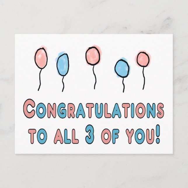 Schwangerschaftsglückwünsche Postkarte (Vorderseite)