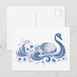 Schwanmuster Postkarte