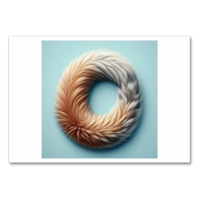 Schwanz (꼬 리) - Koreanische Flash-Karten Tischnummer (Vorderseite)