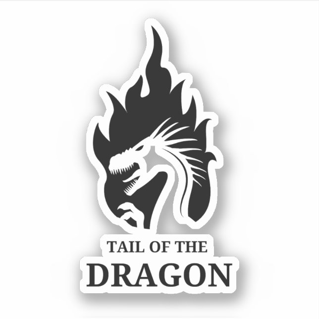 Schwanz der Dragon Deals Gap Motorrad-Reise Aufkleber (Vorderseite)