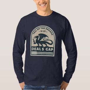 Schwanz der Dragon Deals Gap Motorrad-Reise T-Shirt