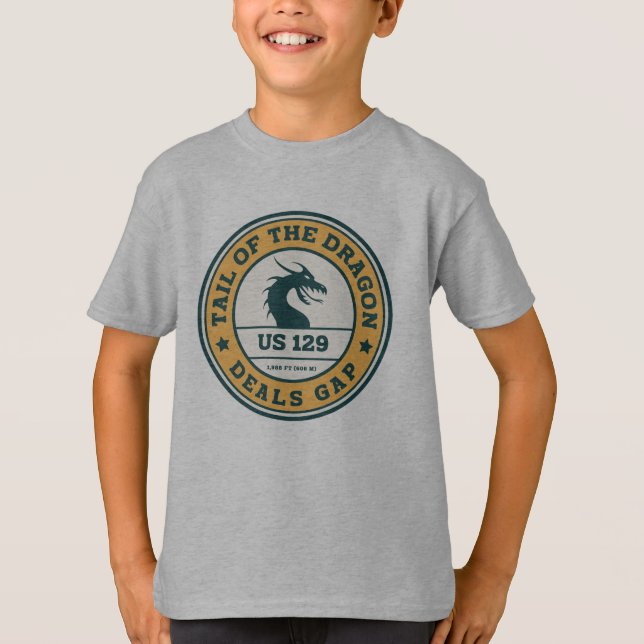 Schwanz der Dragon Deals Gap Motorrad-Reise T-Shirt (Vorderseite)