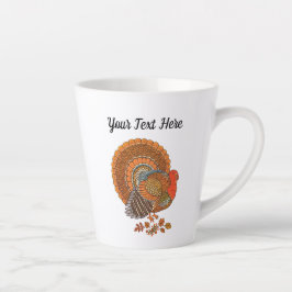 Schwanz der männlichen Türkei verteilen Herbstfarb Milchtasse